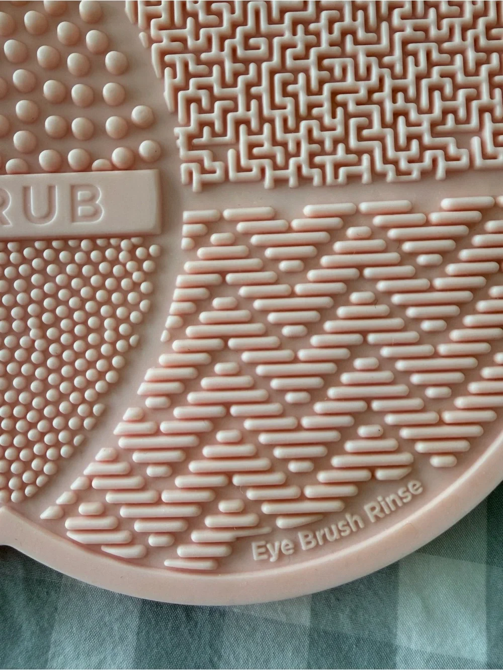 Pink Silicone Brush Scrub Mat - 'SCRUB' Embossed